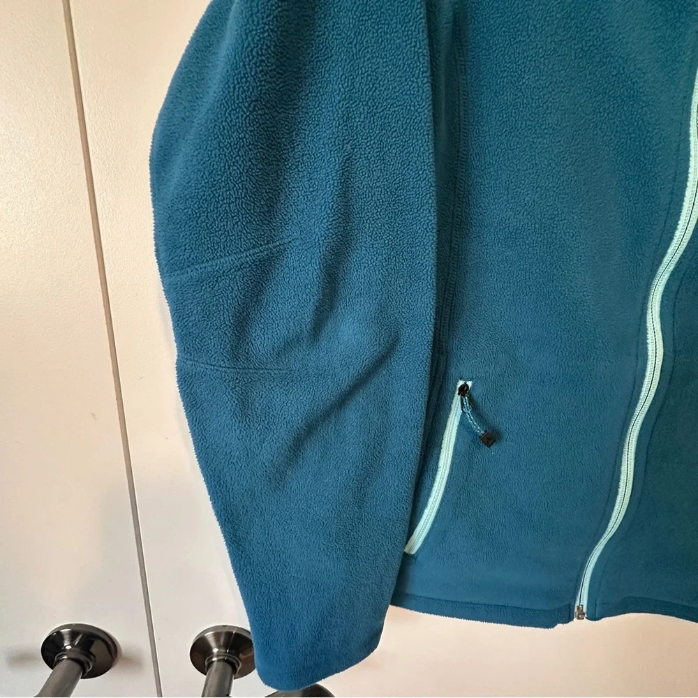 Eddie Bauer First Ascent full zip fleece jacket - teal sz Med - Picture 5 of 12